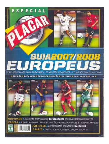 Revista Placar Guia 2007/2008 Europeus 
