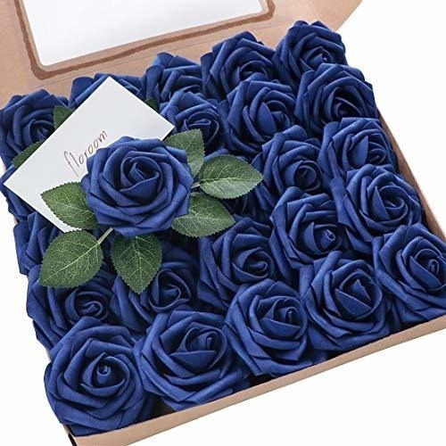 Rosas Artificiales C/tallo Realistas X50u/7.6cm/ Royal Blue