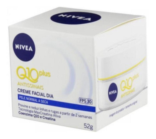 Creme Facial Antissinais Dia Nivea Q10 Plus Normal Fps30