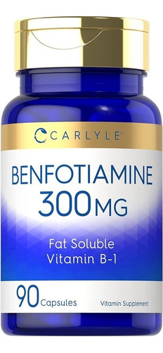 Benfotiamina 300 Mg 90 Caps, Vitamina B1, Carlyle,