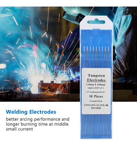 10pcs Electrodo Tig Wl15 Para Soldar Acero Inoxidable