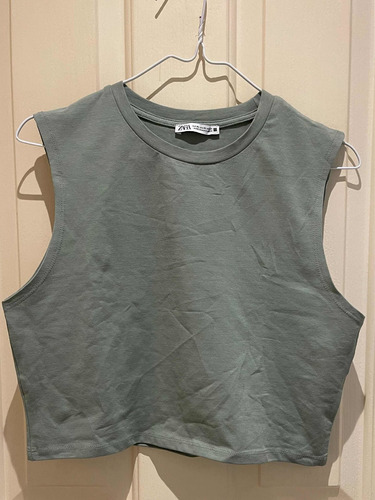 Nuevas Musculosas Crop Zara Talle Xl Recién Llegadas De Usa