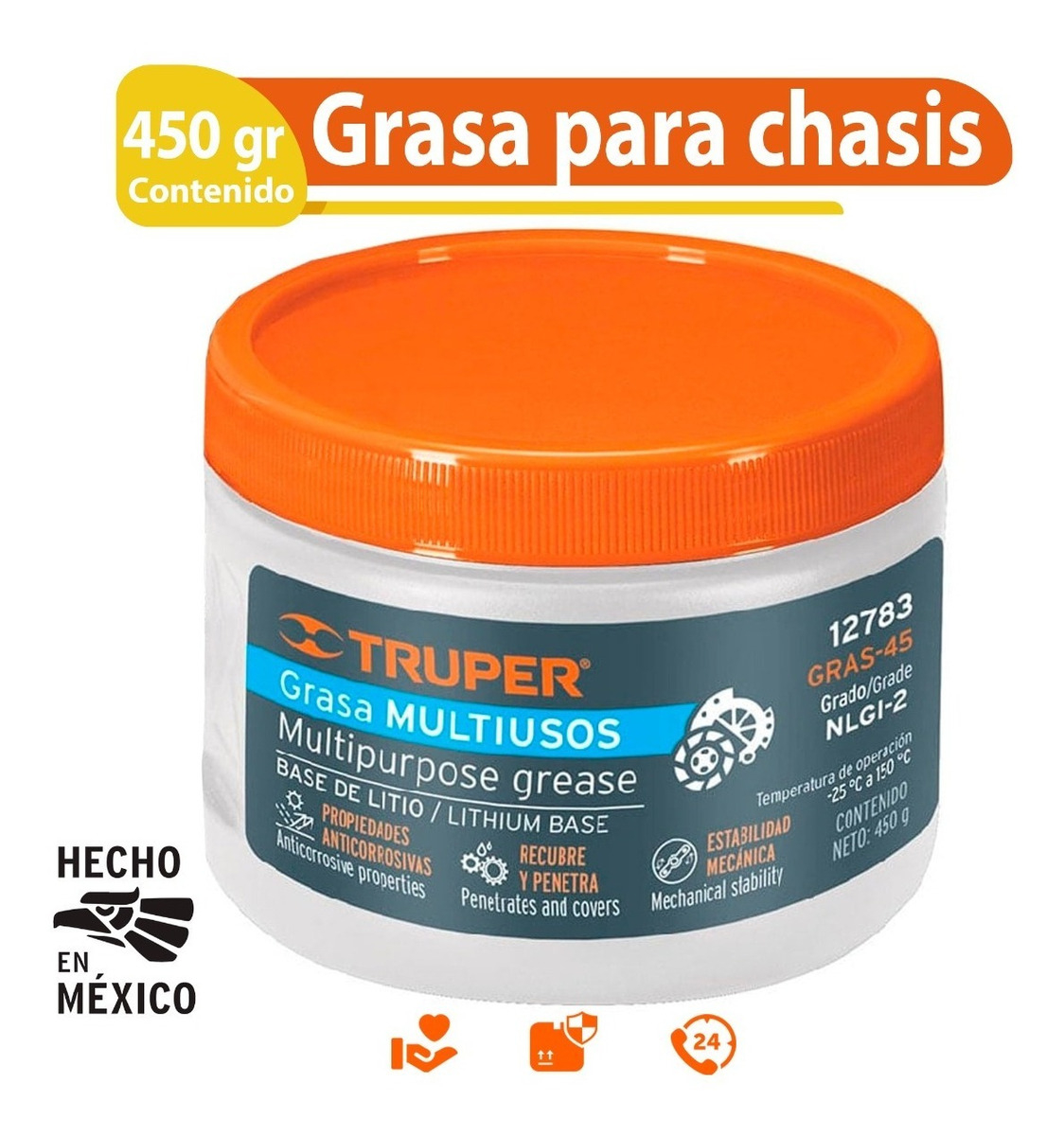 Grasa Chasis De Litio Para 450 Gr. Truper 12783