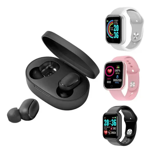 Kit Relógio Smartwatch D20 Y68 + Fone de Ouvido Sem Fio — R$ 78,49 em Mercado Livre