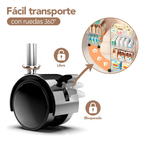 Carrito Organizador 4 Niveles Oficina T24
