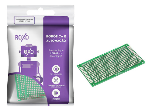 3x Placa Circuito Impresso Protoboard - Roxo