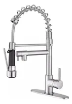 Comprar Grifería Cocina Moderna Canilla Monocomando Extensible Waggs Acabado Brillante Color Plateado