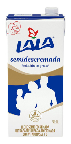 Leche Uht Lala Semidescremada 1l