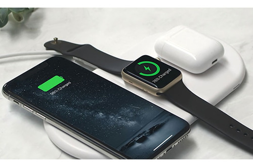 Cargador Pad Inalambrico Qi iPhone Apple Watch + Airpod ®