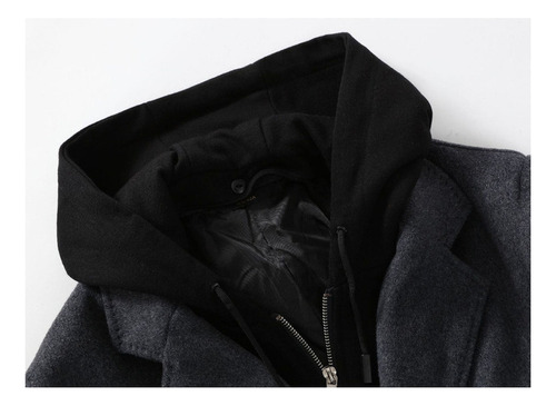 Abrigo Desmontable Capucha Casual Chamarra Para Hombre