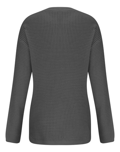 Suéter De Moda Para Mujer Con Cuello En V Y Manga Larga Con