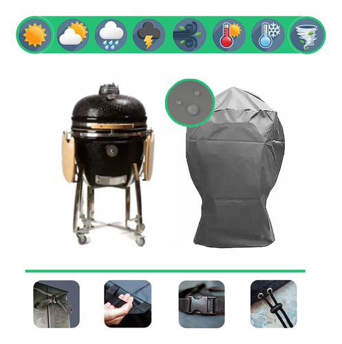 Funda Cubre Kamado Asador Criollo 100% Impermeable Premium