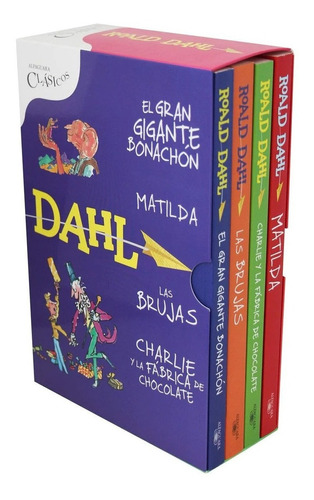 Estuche Roald Dahl - Gigante + Matilda + Brujas + Charlie