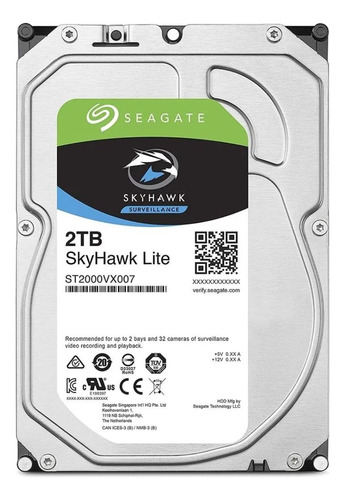 Disco Rigido Seagate Skyhawk 2tb Sata Iii St2000vx007