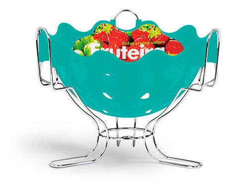 Imagem 1 de 1 de Fruteira Centro De Mesa Cesto De Fruta N308 Niquelart Verde