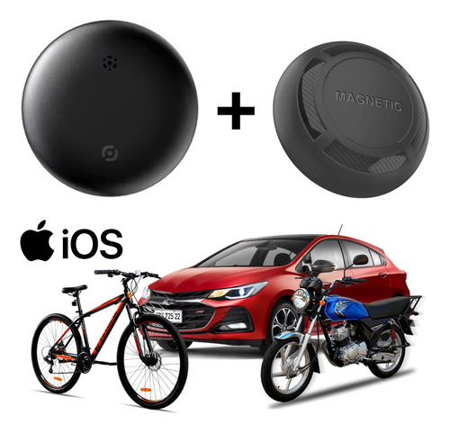 Airtag Guardian Localizador Para Ios Apple Iphone + Funda Vehiculo (tag Negro)