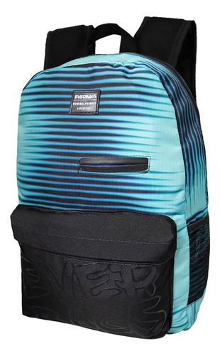 Mochila Bolsa Listras Azul Escolar Confortável 17l Masculina