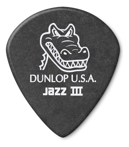 Jim Dunlop Jazz Iii Grip Púas De Guitarra Negras Color Gris