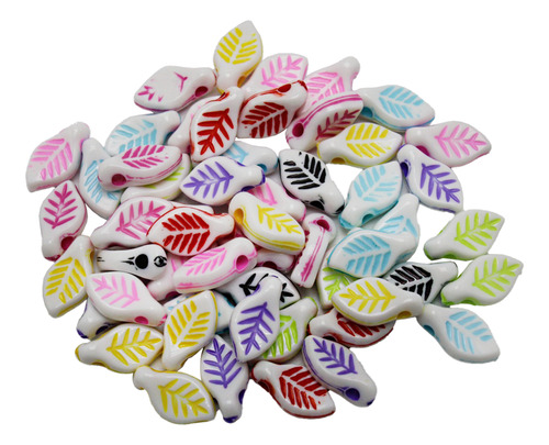 Cuenta Separador Acrílico 100g Pulseras Bisutería Collares Hoja 1080pz 1 Cm 6 Mm