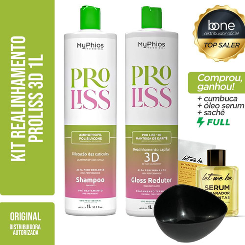 MyPhios Combo Progressiva Sem Formol Proliss Shampoo E Gloss