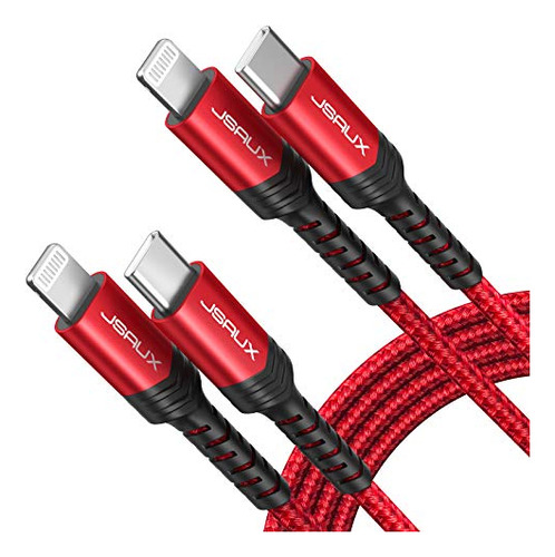 Cable Usb C A Lightning [paquete De 2 6 Pies], Jsaux [certif