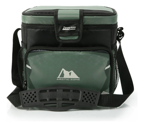 Hielera Lonchera D/9 Latas Arctic Zone Zipperless Cooler *sk Color Verde/negro