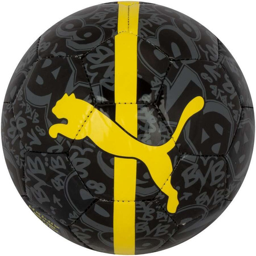 Mini Bola Puma Borussia Dortmund Fan Cor Preto e amarelo