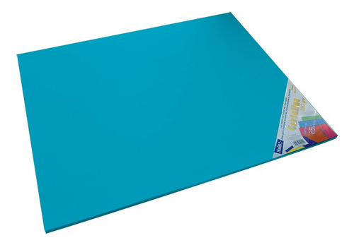25 Cartulinas Escolares Saira 50x65 180grs Un solo color Color Turquesa Lisa