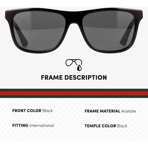 Gucci Gg 0687s Gafas De Sol De Forma Rectangular + Paquete C
