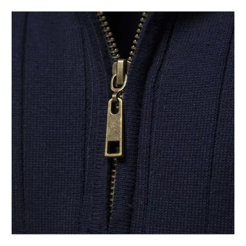 Suéter Cuello Alto Con Media Cremallera Para Hombre Suéter 1