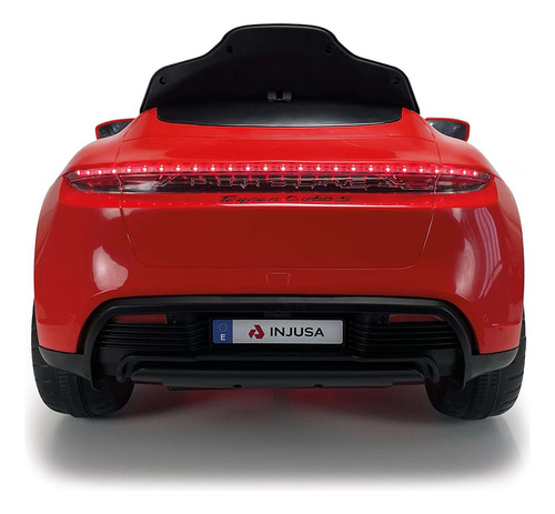 Coche Eléctrico Infantil Porsche Taycan Turbo S 12v Injusa Color Rojo