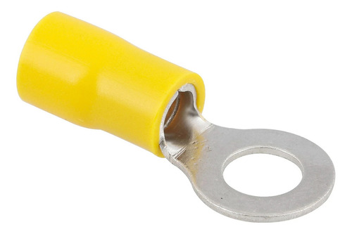 Terminal Olhal Amarelo Cabo 6mm² Furo M5 - 100 Peças