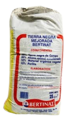 Tierra Negra Abonada 5 Dm3 Jardin Organica Bertinat Ct