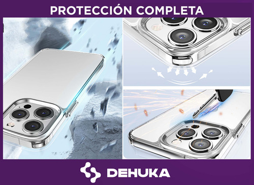 Funda Para iPhone 13 Transparente Dehuka Carcasa Protectora Antigolpes De Calidad