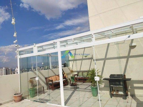 Imagem 11 de 16 de Jardim Celeste Linda Cobertura 122 Metros, 3 Dormitórios, Sendo 1 Suíte, 1 Vaga Com Lazer Completo Excelente Valor E Localização !! - Co0054