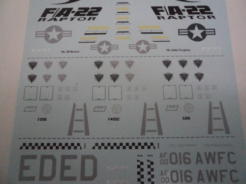 F-22 1/48 Decal Set Da Twobobs 48-122 Fora De Catalogo (Usado)