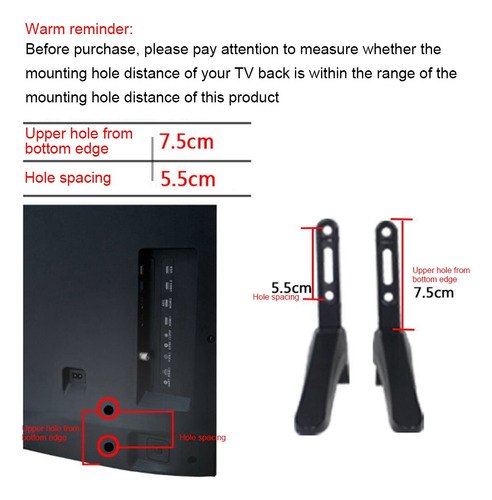 Base De Acero Cristalino Para Soporte De Pantalla Lcd Home U