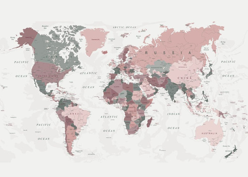 Mapa Del Mundo Lienzo Grande Mapamundi Escolar Educativo 