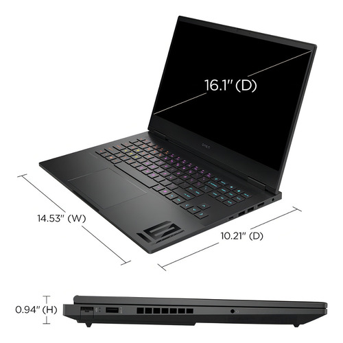 Laptop Hp Omen 16.1 I7 16gb 1tb Nvidia Rtx 4060 165hz Fhd Color Negro