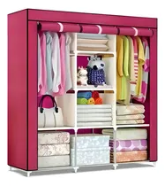 Comprar Closet Armable Ropero Rack Recámara Organización Rojo