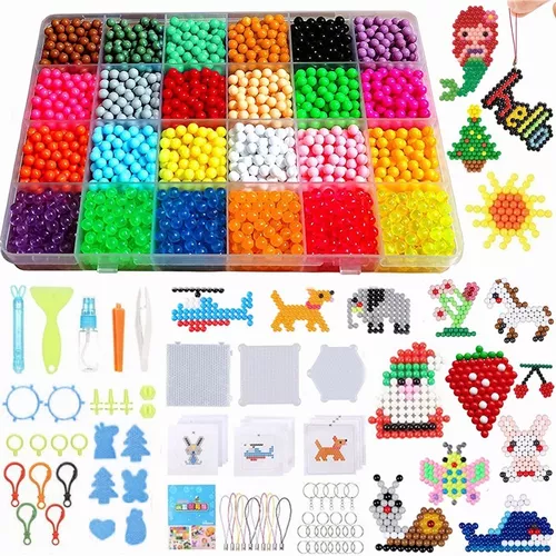 XCTLZGHE, 600 PCS,Niños Bricolaje Conjunto de Cuentas, Abalorios