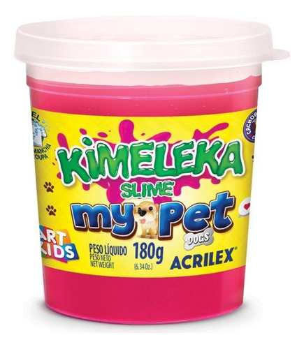 Slime Kimeleka My Pet, 180 g, núcleos sortidos Acrilex