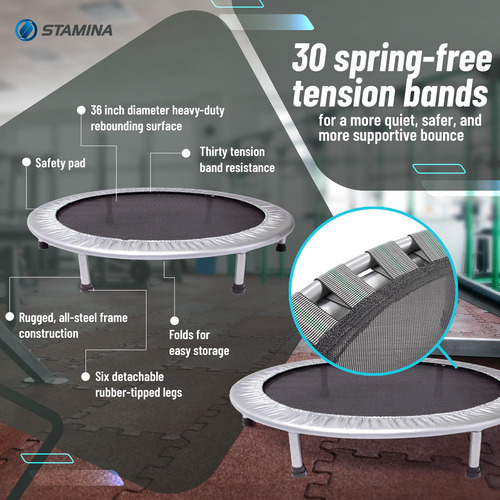 Trampolín Plegable De Acero Resistente De 36 Pulgadas De 36