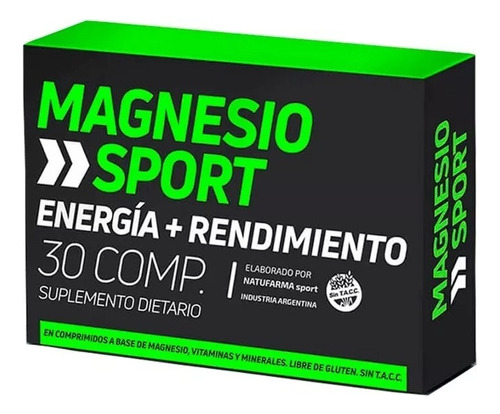 Magnesio Sport Natufarma Vitaminas Y Minerales  X 30 Compr.