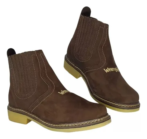 Botina Masculina Feminina Wrangler Couro Marrom Caf