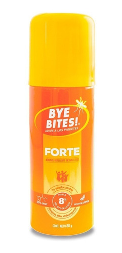 Repelente Para Mosquitos Bye Bites Forte Aerosol 80 Gr.