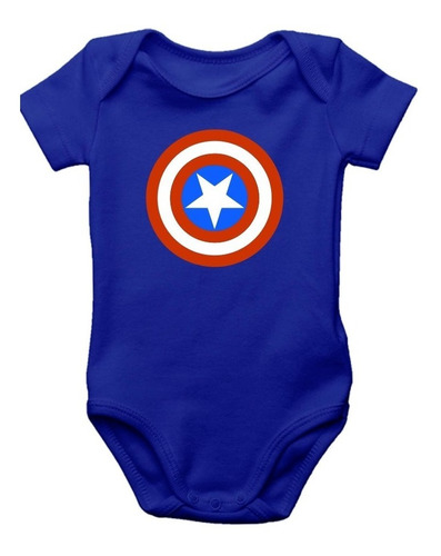 Body Infantil Bebê  Capitão América  Bodie Bori Super Herois