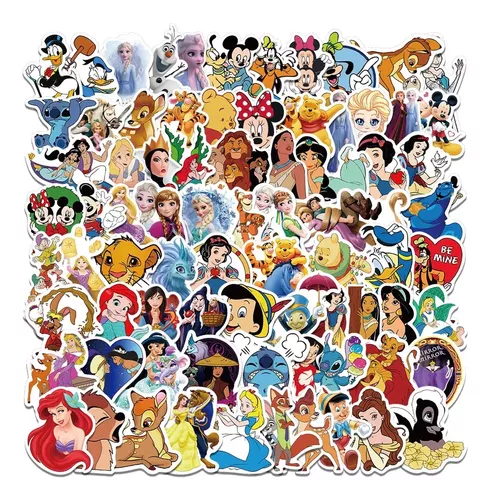 Pack 50 Sticker Princesas Pegatinas Disney Envío Rápido