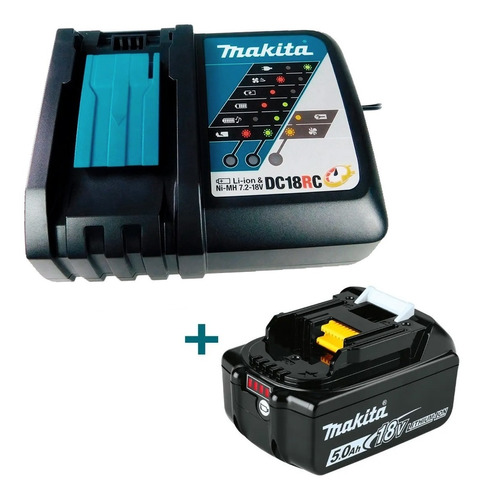 Kit Cargador + Batería 18v Pila Makita 5 Ah Ion Litio