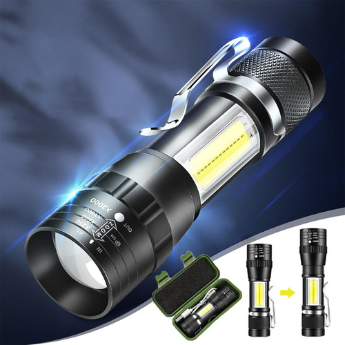 Linterna Led 1000 Lumene Alto Brillante Zoom Recargable 4